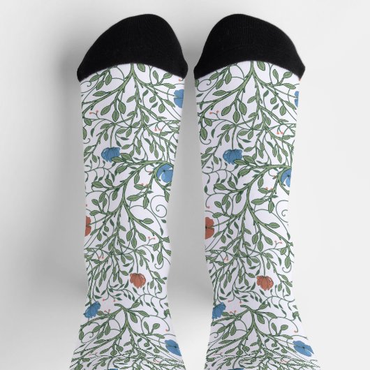 Kunsthandwerk Mohnblumen Socken (Oben)