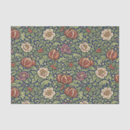 Kunsthandwerk Navy Blau Granatapfel Blumenmuster Seidenpapier
