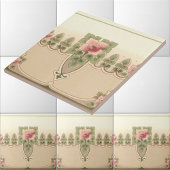 Kunsthandwerk oder Mission Style Rose Hedgerow Fliese