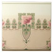 Kunsthandwerk oder Mission Style Rose Hedgerow Fliese (Vorderseite)