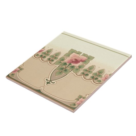 Kunsthandwerk oder Mission Style Rose Hedgerow Fliese (Seite)