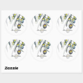 Kunsthandwerk Olive Handgemalt Wasserfarbe Runder Aufkleber (Blatt)