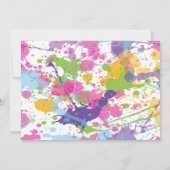 Kunsthandwerk Paint Birthday Party Einladung (Rückseite)