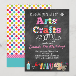 Kunsthandwerk Party Chalkboard Einladung