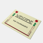 Kunsthandwerk Personalisierter Empfang Fußmatte (Schrägansicht)