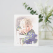 Kunsthandwerk Postkarte - Kleiner Mischief, Farbst (Stehend Vorderseite)