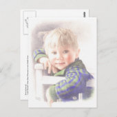 Kunsthandwerk Postkarte - Kleiner Mischief, Farbst (Vorne/Hinten)