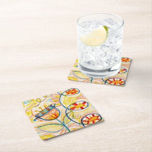 Kunsthandwerk Rechteckiger Pappuntersetzer (Vor Ort)