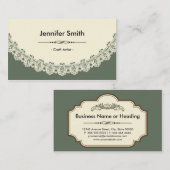 Kunsthandwerk - Retro Chic Lace Visitenkarte (Vorne/Hinten)