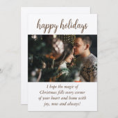 Kunsthandwerk rustikales Design Weihnachtskarte Feiertagskarte (Vorne/Hinten)