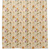 Kunsthandwerk Schottische Diester und Wildblumen Duschvorhang (Vorderseite)