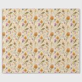 Kunsthandwerk Schottische Diester und Wildblumen Geschenkpapier (Flach)