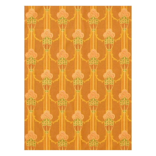 Kunsthandwerk Stil rosa Rosen Blumenmuster Tischdecke (Vorderseite)