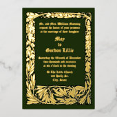 Kunsthandwerk Stilbeilagen & Blätter aus Eiche - G Folieneinladung (Vorderseite)