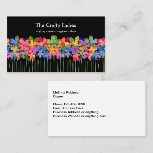 Kunsthandwerk Trendy Two Side Visitenkarte (Vorne/Hinten)