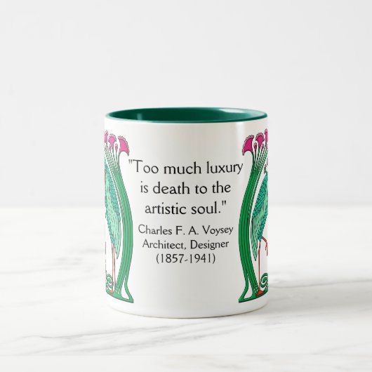 Kunsthandwerk und Krane v2 Zweifarbige Tasse (Mittel)