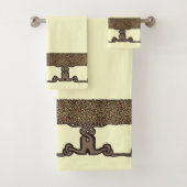 Kunsthandwerk Vintage Roycroft Obstbaumhecke Badhandtuch Set (Insitu)