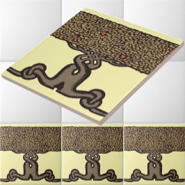 Kunsthandwerk Vintage Roycroft Obstbaumhecke Fliese