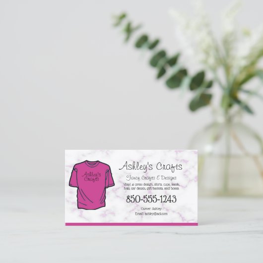 Kunsthandwerk Vinyl T - Shirt Silhouette Cricut Bu Visitenkarte (Stehend Vorderseite)