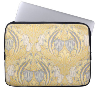 Kunsthandwerk Walter Crane Blaue Weiße Tulpen Laptopschutzhülle