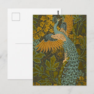 Kunsthandwerk Walter Crane Pfau-Muster Postkarte
