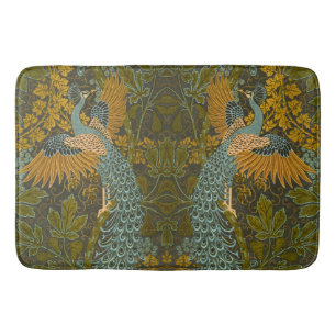 Kunsthandwerk Walter Crane Pfauenmuster Badematte
