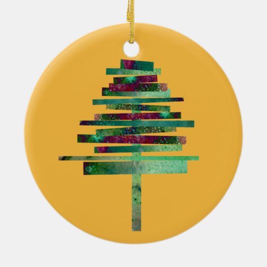 Kunsthandwerk Weihnachtsbaum Keramik Ornament (Hinten)