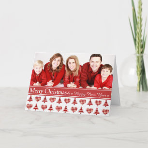 Kunsthandwerk Weihnachtsbäume und Herz-Foto Feiertagskarte