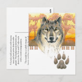Kunsthandwerk Wolf Postkarte (Vorne/Hinten)