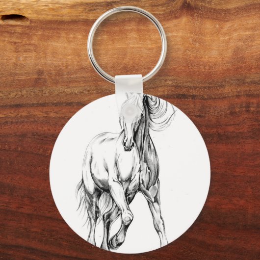 Kunsthandwerk zeichnend Pferd Schlüsselanhänger (Vorderseite)
