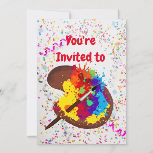 Kunsthandwerk zum Geburtstag Einladung (Vorderseite)