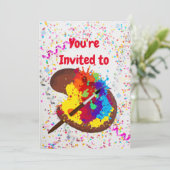 Kunsthandwerk zum Geburtstag Einladung (Stehend Vorderseite)