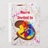 Kunsthandwerk zum Geburtstag Einladung (Vorne/Hinten)