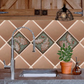 Kunsthandwerker Eichenblattdekoration Keramik Fliese