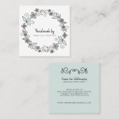 Kunsthandwerker Etsy Artisy Rustic Modern Quadratische Visitenkarte (Vorne/Hinten)