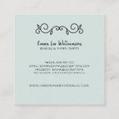 Kunsthandwerker Etsy Artisy Rustic Modern Quadratische Visitenkarte (Rückseite)