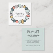 Kunsthandwerker Etsy Artisy Rustic Modern Square Quadratische Visitenkarte (Vorne/Hinten)