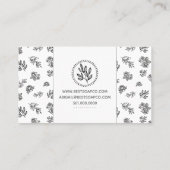 Kunsthandwerkerische Blätter aus Schwarz und Weiß, Visitenkarte (Rückseite)
