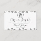 Kunsthandwerkerische Blätter aus Schwarz und Weiß, Visitenkarte (Vorderseite)