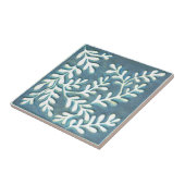 Kunsthandwerkerkachel, Blaue und weiße Blätter Cer Fliese (Seite)