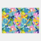 Kunsthandwerkermalte Blume Bunte Fun Florals Geschenkpapier Set (Vorderseite 3)