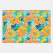 Kunsthandwerkermalte Blume Bunte Fun Florals Geschenkpapier Set (Vorderseite 2)