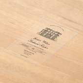 Kunsthandwerkliche Hochzeit von Manor Illustration Acryleinladungen (Ablage )