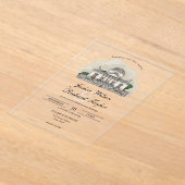 Kunsthandwerkliche Hochzeit von Manor Illustration Acryleinladungen (Ablage )