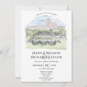 Kunsthandwerkliche Hochzeit von Manor Illustration Einladung