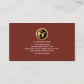 Kunsthandwerkliche Retro-Stain-Glasschmiede Öffent Visitenkarte (Rückseite)