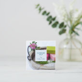 Kunsthandwerkliche Seifenhersteller-Produkte Quadratische Visitenkarte (Stehend Vorderseite)