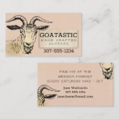 Kunsthandwerkliche Visitenkarte für Ziegenkäse (Vorne/Hinten)