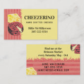 Kunsthandwerkliche Visitenkarte für Ziegenkäse (Vorne/Hinten)
