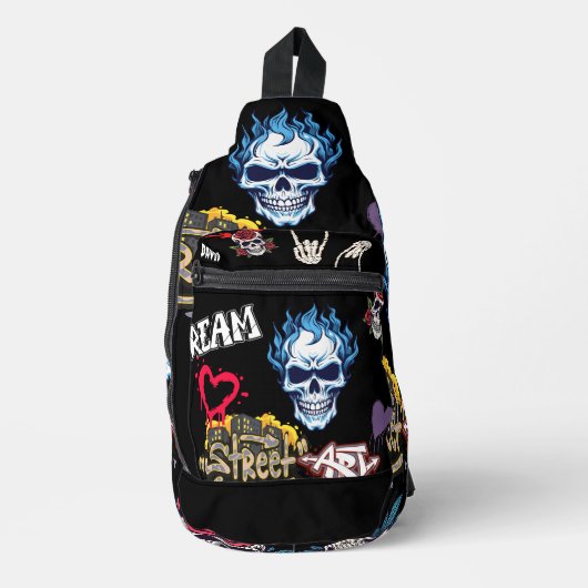 Kunsthandwerklicher Hintergrund Crossbody Bag (Vorderseite)